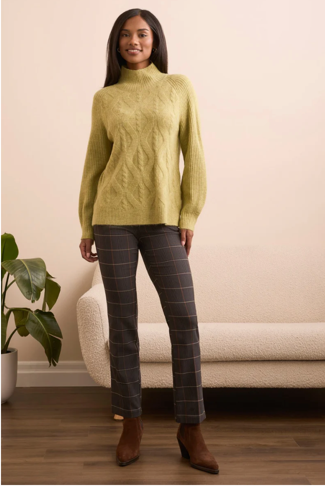 Tribal Womens LS Mock Neck Sweater