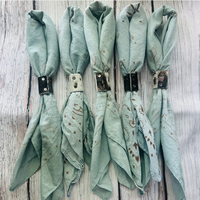 Cowboy Blue Hand Dyed Bandana with Leather Slide - Bob's Outdoor