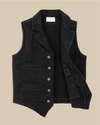 Filson Mens Mackinaw Wool Western Vest - Charcoal