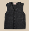 Filson Mens Mackinaw Wool Vest - Charcoal