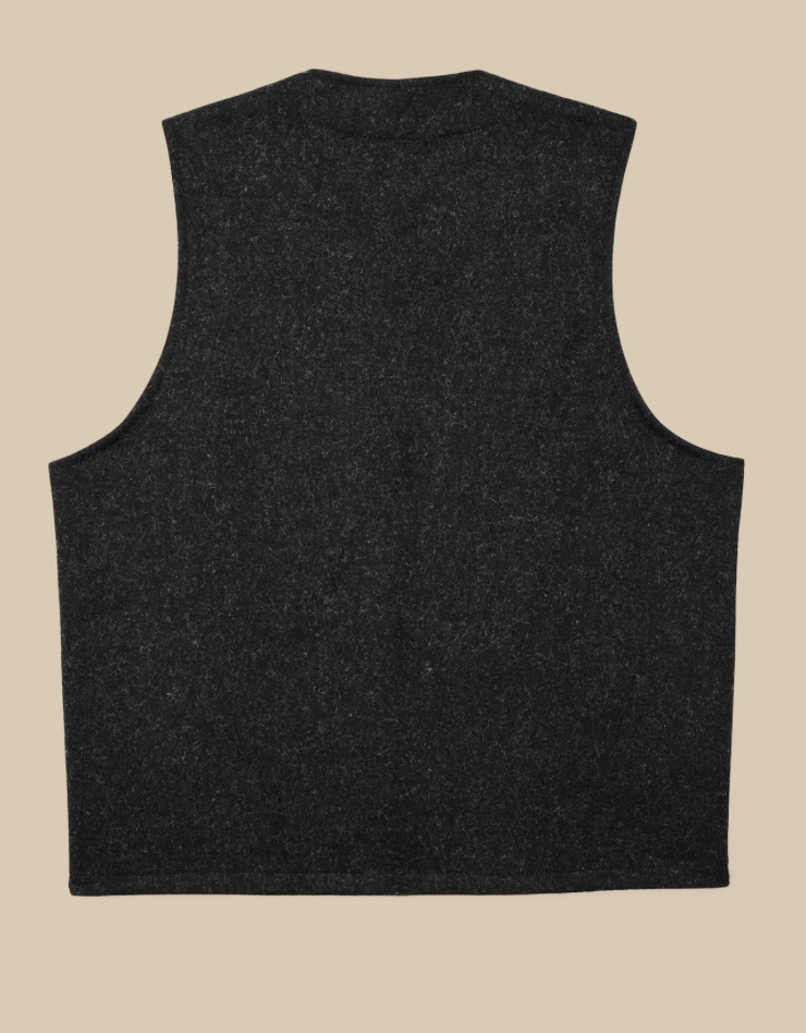 Filson Mens Mackinaw Wool Vest - Charcoal