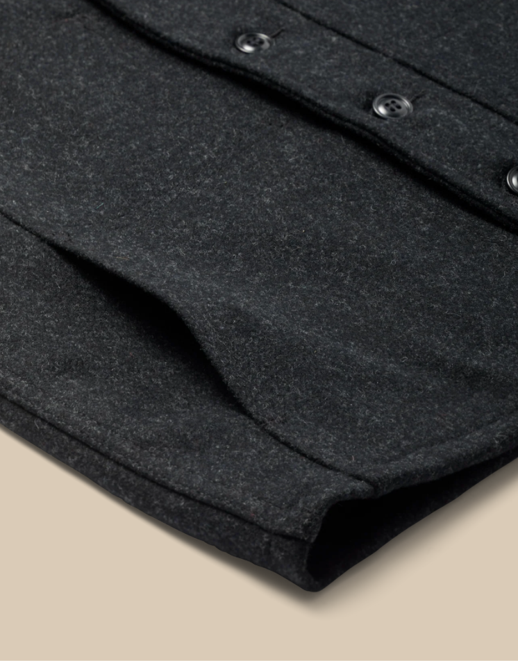 Filson Mens Mackinaw Wool Vest - Charcoal