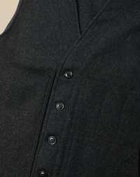 Filson Mens Mackinaw Wool Vest - Charcoal