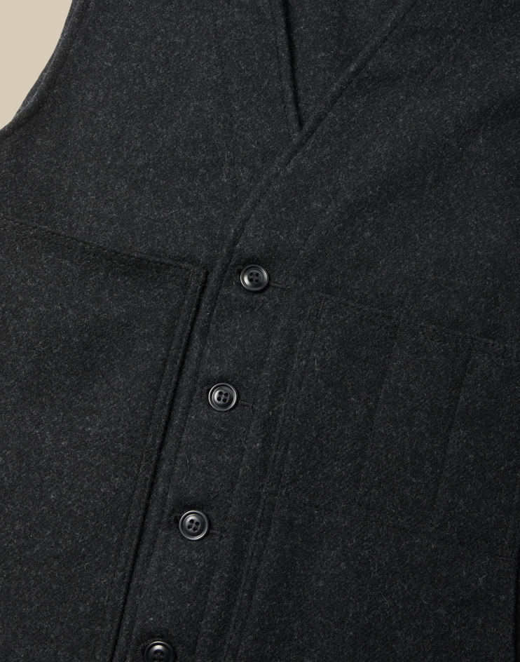 Filson Mens Mackinaw Wool Vest - Charcoal