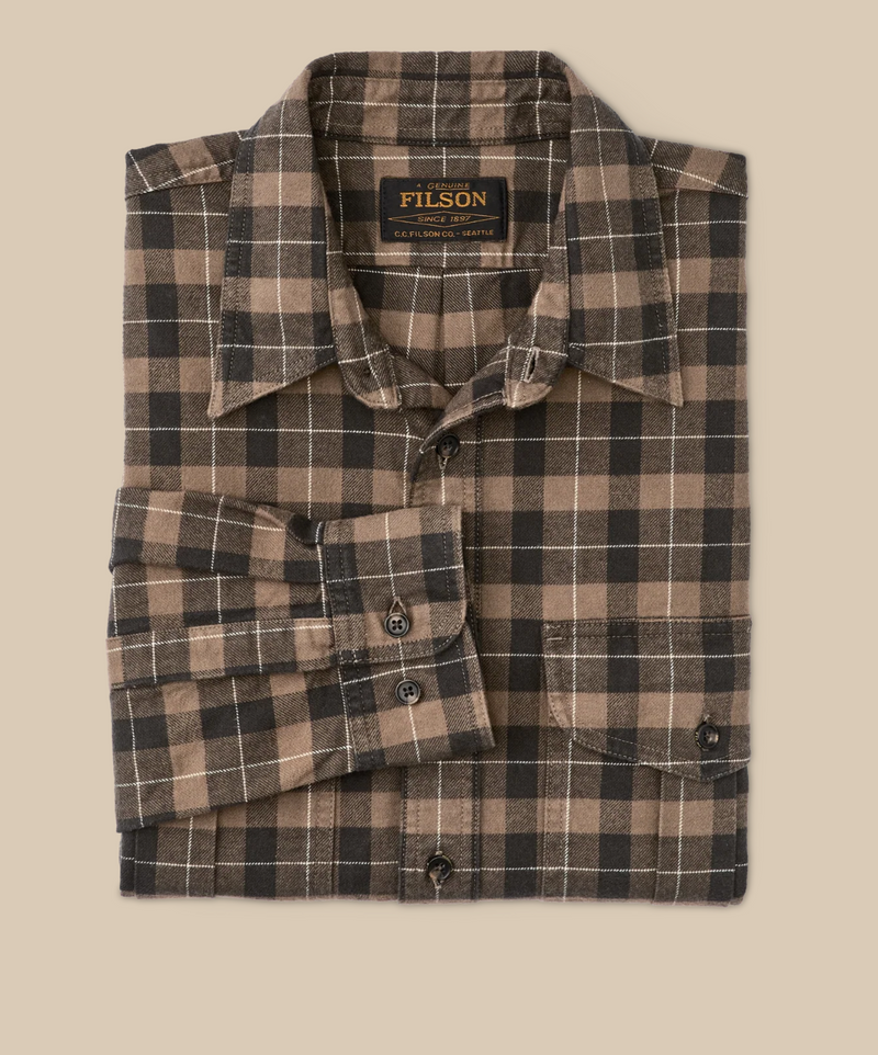 Filson Mens Alaskan Guide Shirt - Light Brown / Peat / Multi Plaid