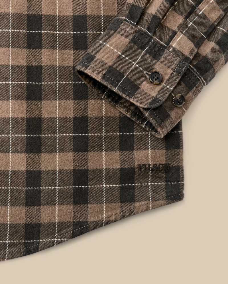 Filson Mens Alaskan Guide Shirt - Light Brown / Peat / Multi Plaid