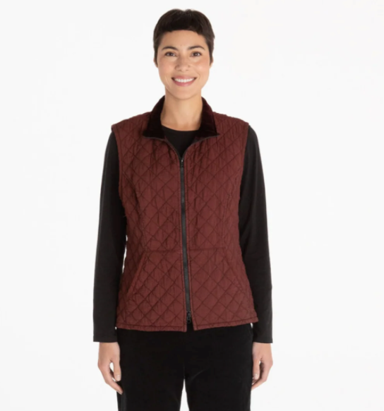 Cut Loose Womens Quilted Vest - Cinnabark