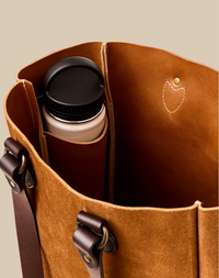 Filson Suede Leather Open Tote Bag