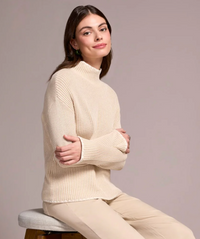 Tribal Womens LS Funnel Neck Sweater