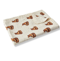 Milkbarn Bamboo Big Lovey Honey Bear Double Sided Blanket