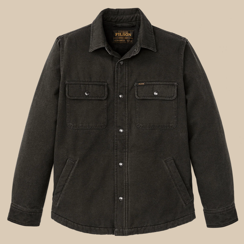 Filson Mens Fleece Lined Jac-Shirt - Peat