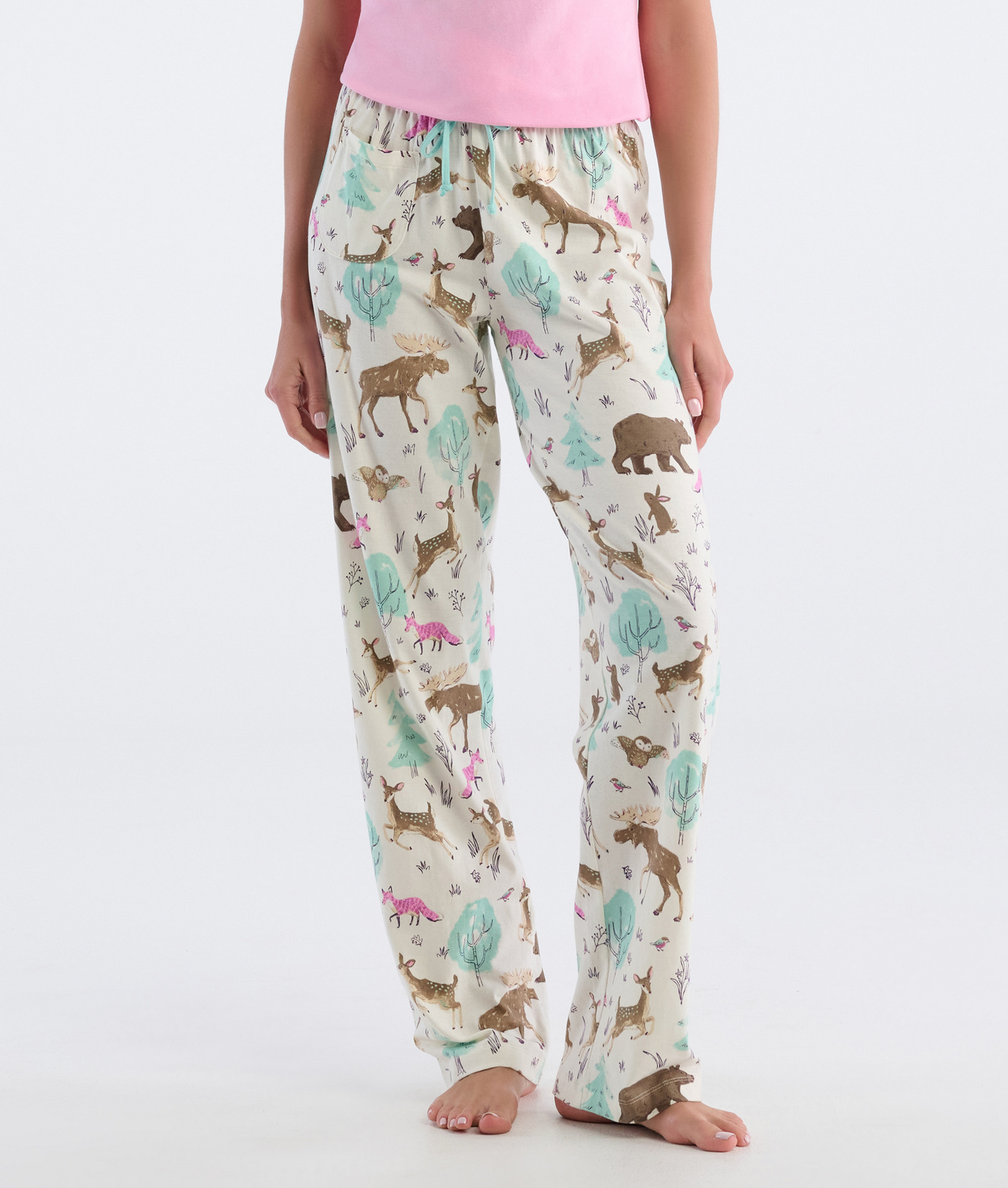 Hatley Womens Forest Creatures Women's Jersey Pajama Pant - Bob's Outdoor