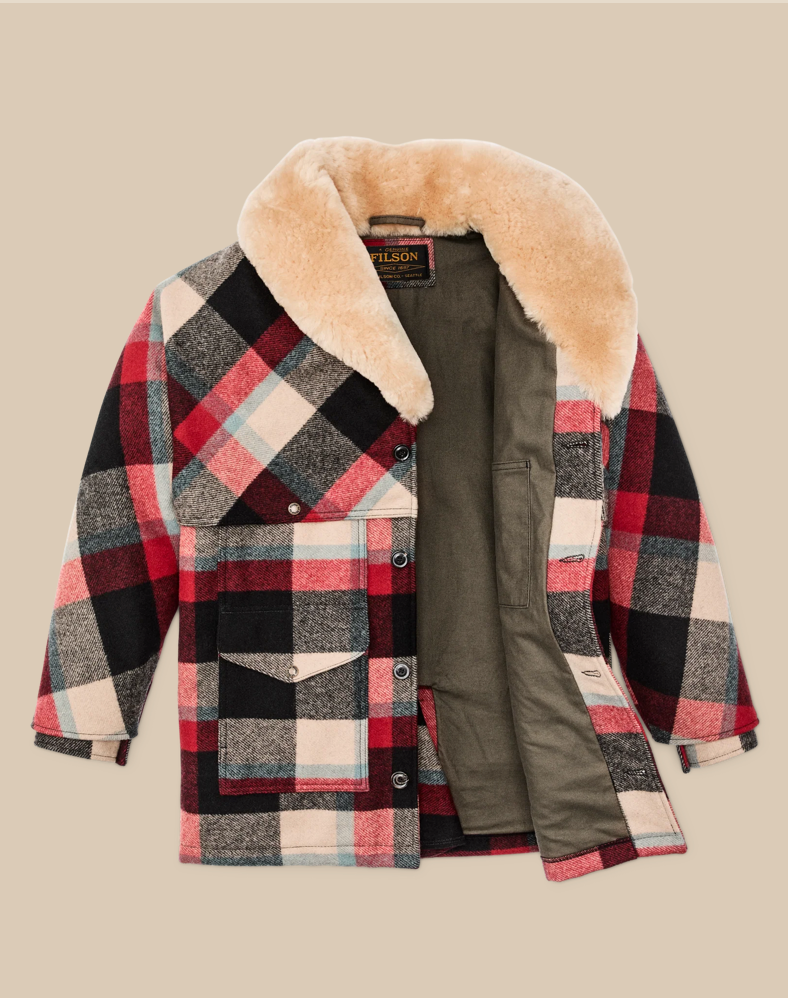 Filson Mens Lined Mackinaw Wool Packer Coat