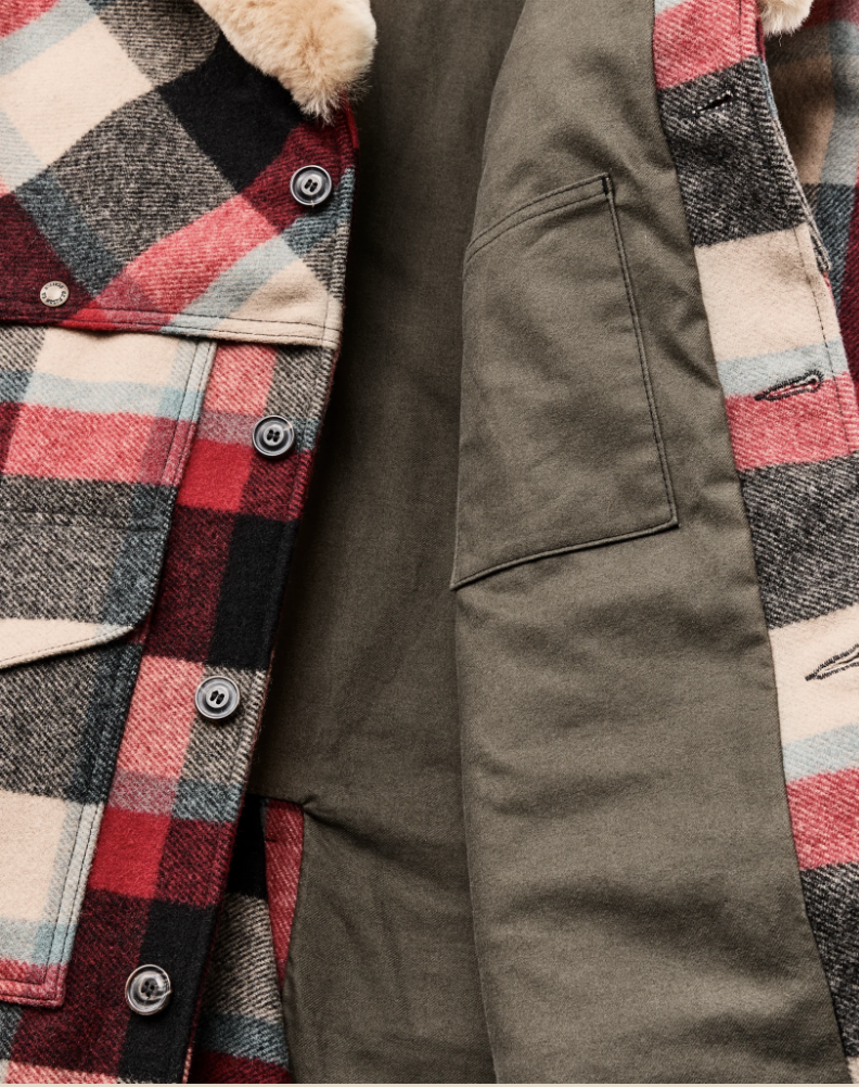 Filson Mens Lined Mackinaw Wool Packer Coat