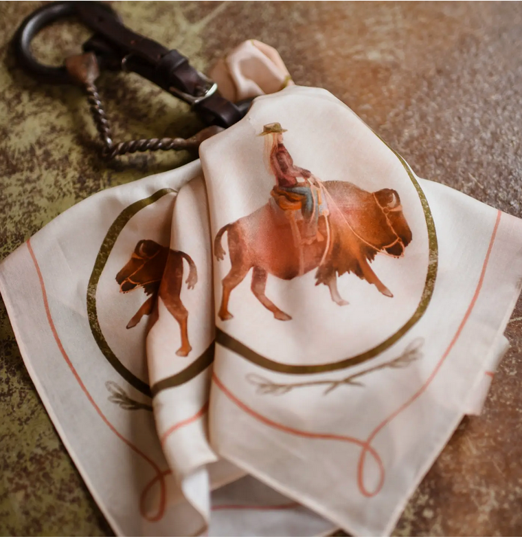 Tirzah Lane Art Tencel and Silk Scarf - Roamin Bison/Buffalo - Bob's Outdoor