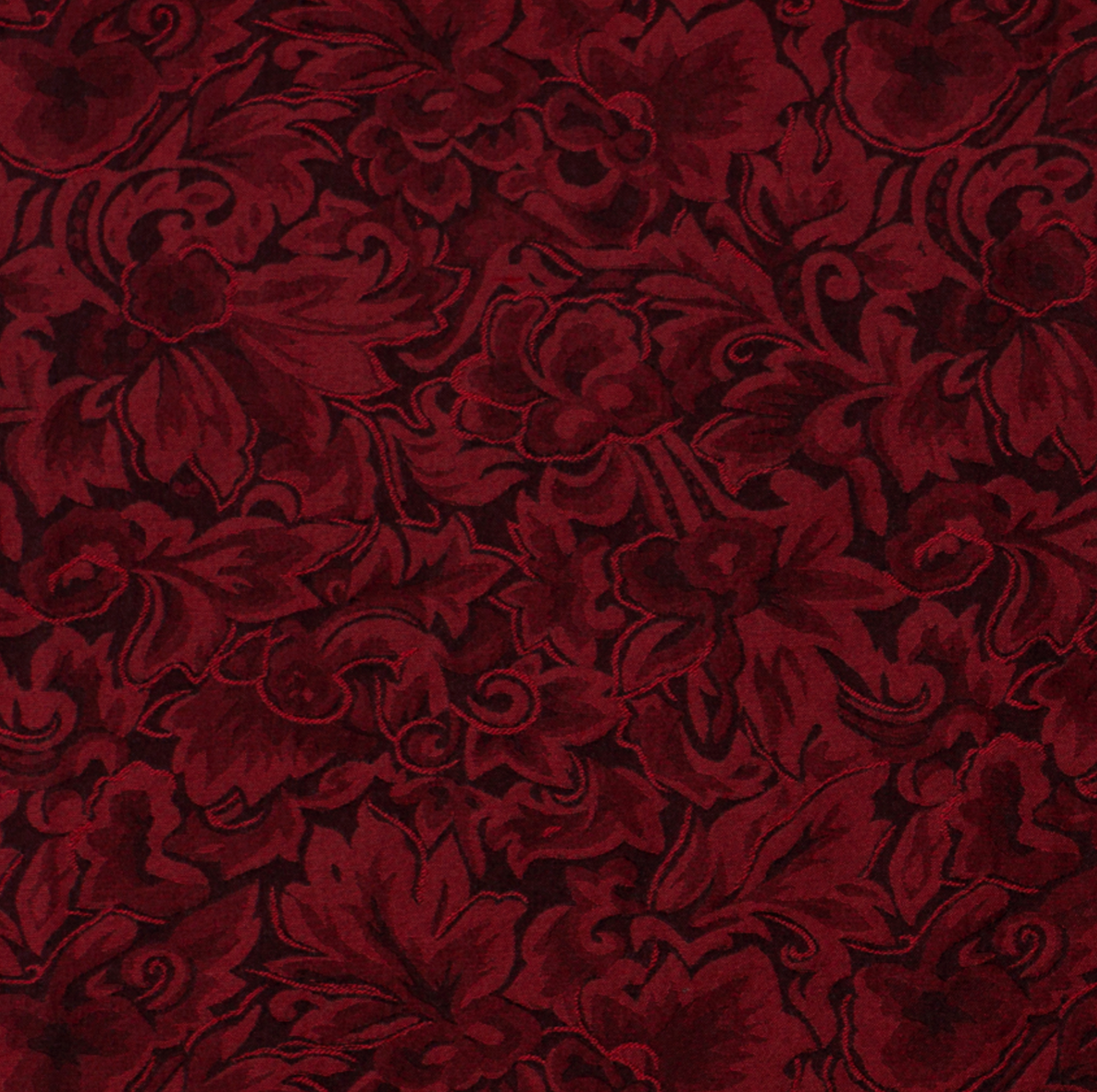 Wyoming Traders Baroque Scarlet Jacquard Silk Scarf XL