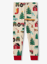 Little Blue House Kids Tree Farm Merry Christmas Pajama Set - Bob's Outdoor