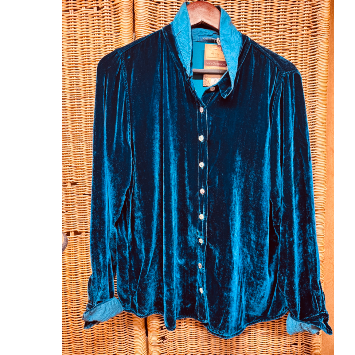 Cut Loose Womens Velvet Fitted Shirt