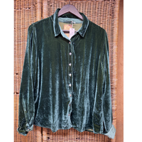 Cut Loose Womens Velvet Fitted Shirt