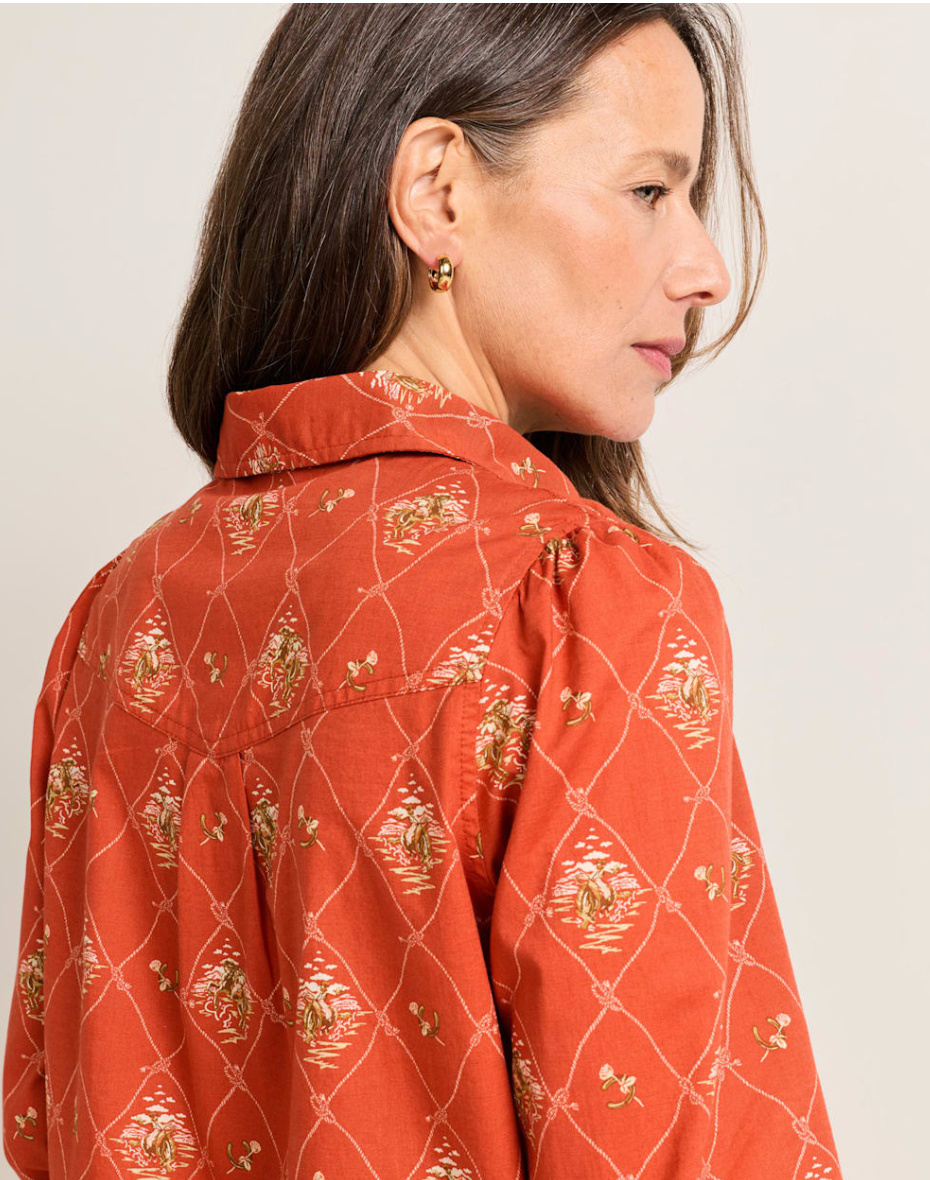 Pendleton Womens Winona Puff Sleeve Blouse