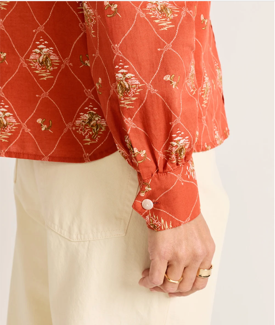 Pendleton Womens Winona Puff Sleeve Blouse