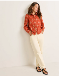 Pendleton Womens Winona Puff Sleeve Blouse