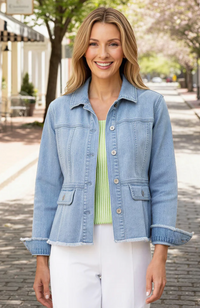 Habitat Womens Stretch Denim Peplum Jacket