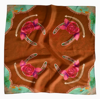 Tirzah Lane Art Tencel and Silk Scarf - Rodeo Rose in Copper