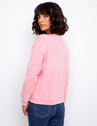 Charlie B Womens Top Flower Applique