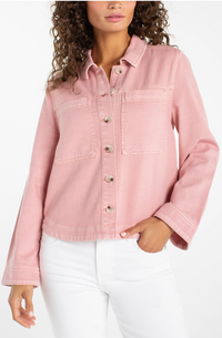 Liverpool Womens High Low Denim Shacket