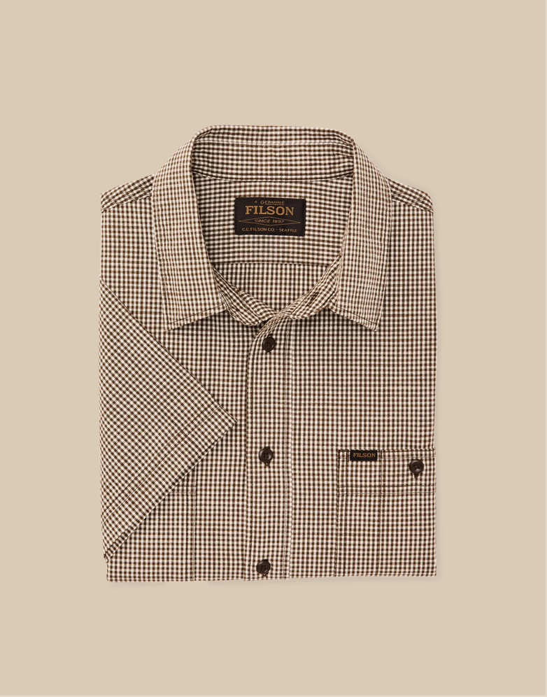 Filson Mens Short Sleeve Chambray Shirt
