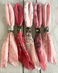 Bandana Hand Dyed with Copper or Leather Slide