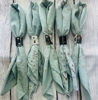 Bandana Hand Dyed with Copper or Leather Slide