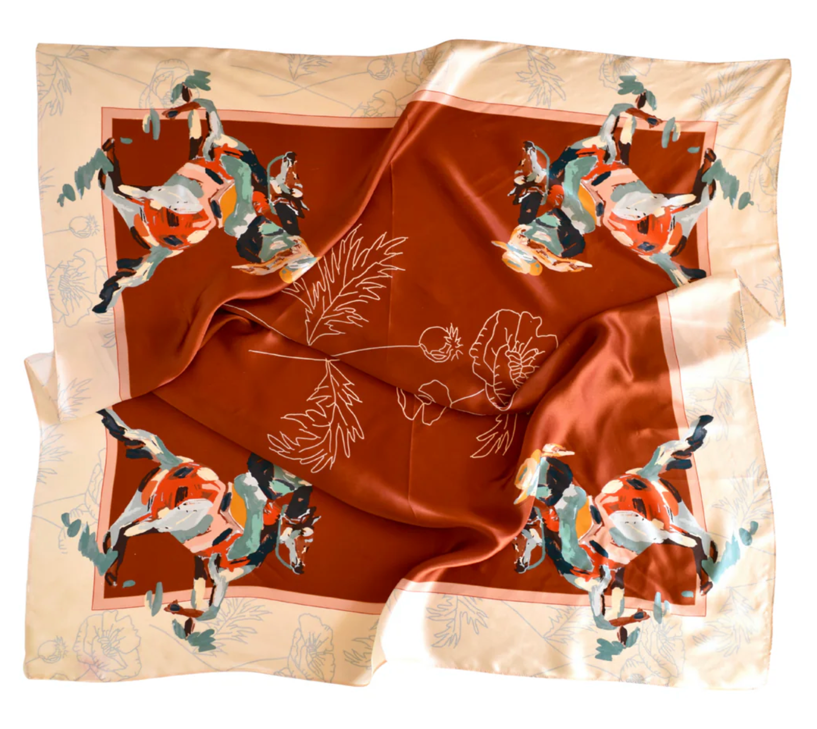 Tirzah Lane Art Mulberry Silk Scarf