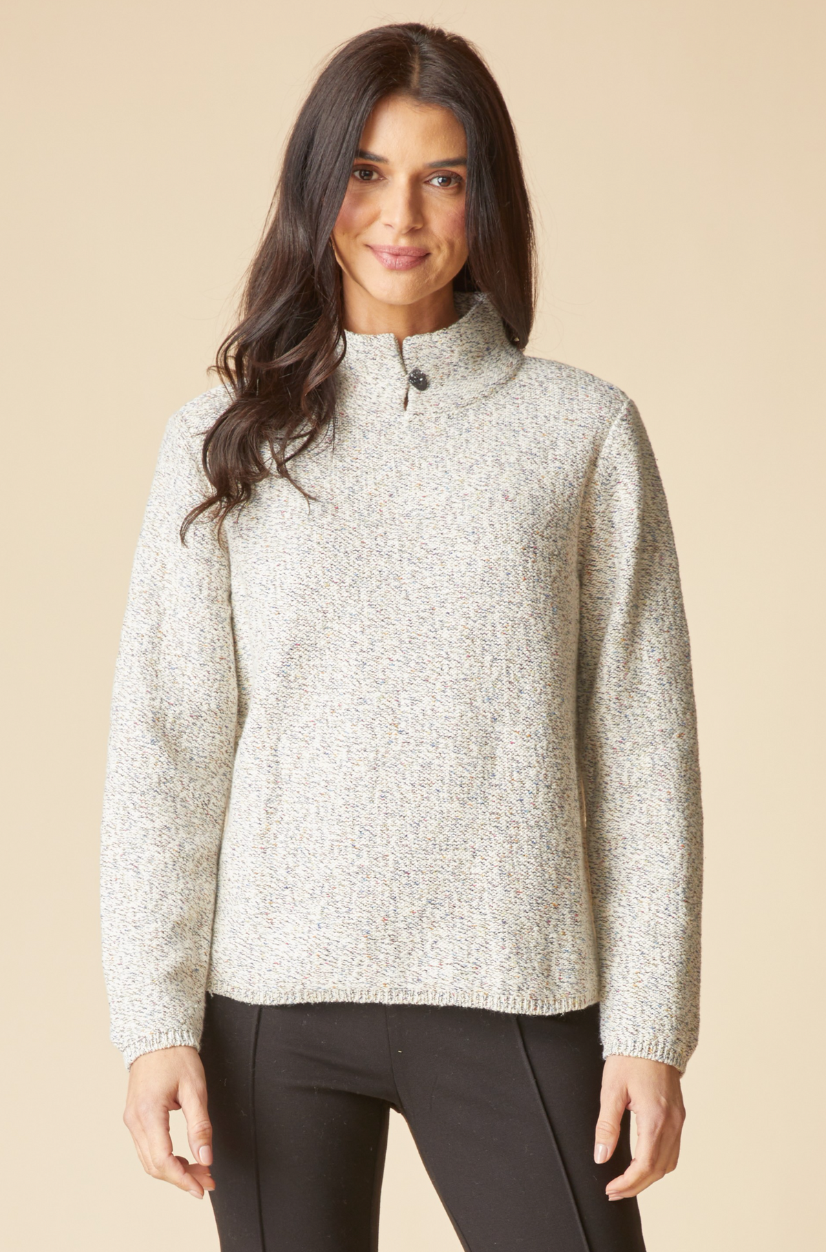 Habitat Womens Speckle Knit Frost and Found Pullover
