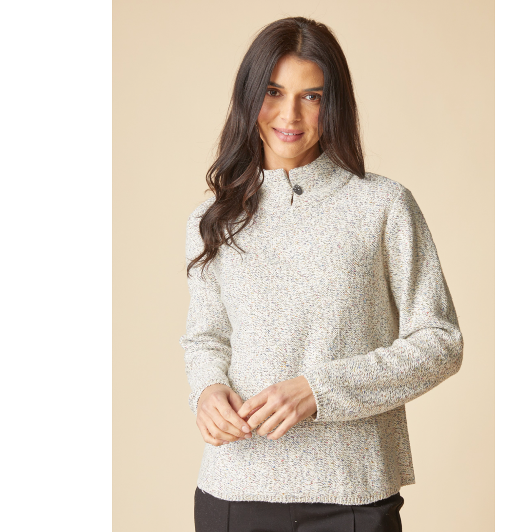 Habitat Womens Speckle Knit Frost and Found Pullover