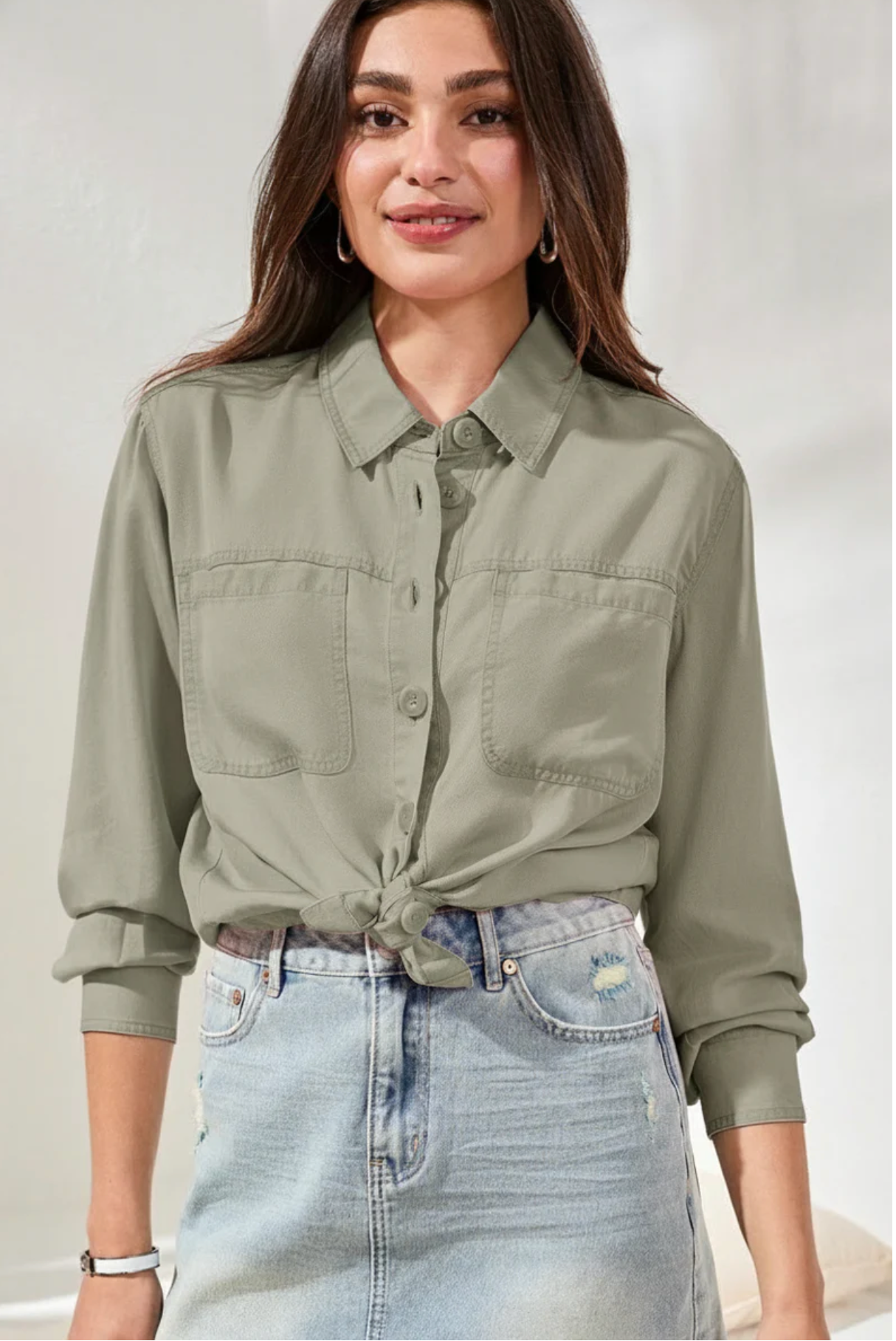Tribal Womens Flowy Overshirt