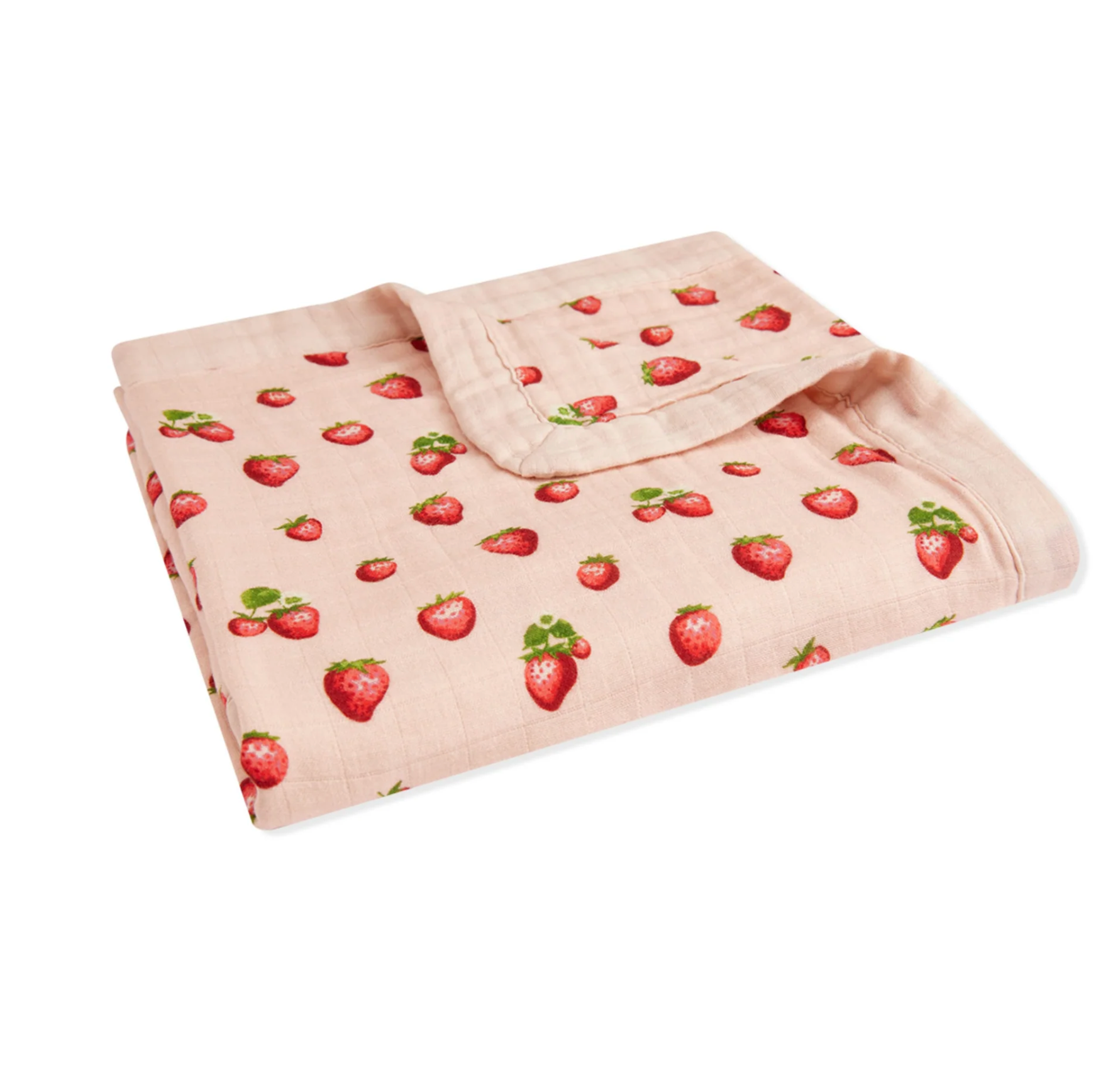 Milkbarn Bamboo Big Lovey Strawberry Blanket