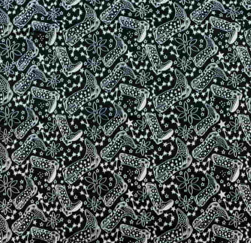 M & F Cosmic Boot Silk Scarf