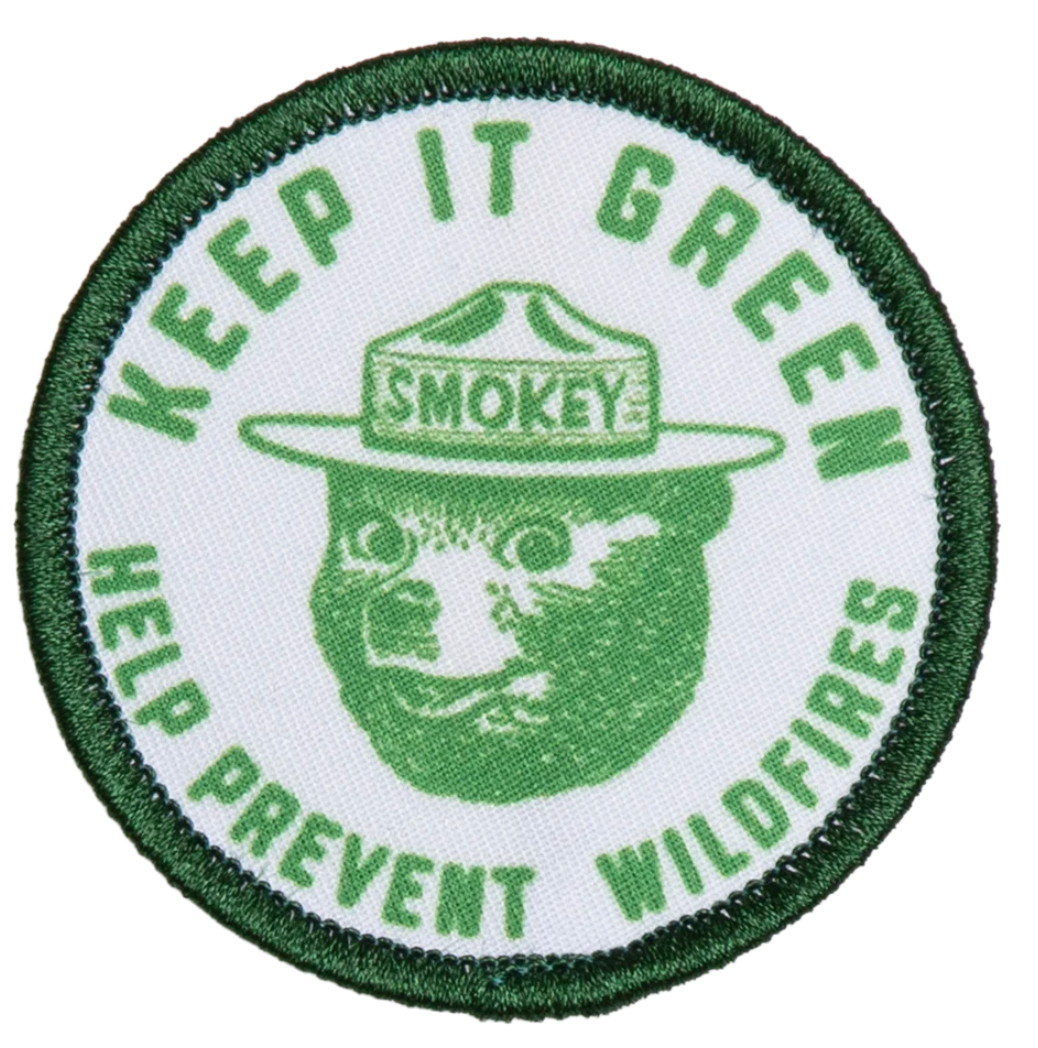 Landmark Smokey Bear Keep It Green Embroidered Patch