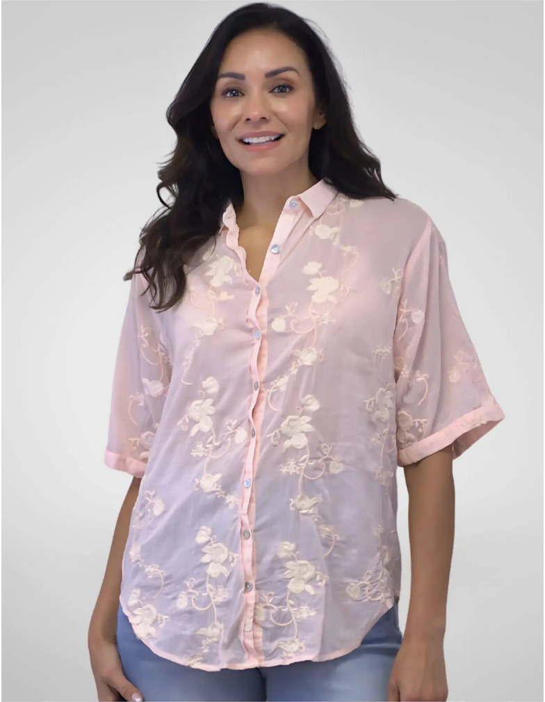 Caite and Kyla Linen Kady Blouse