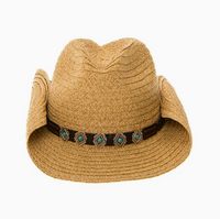 Womens Cowboy Hat w/Concho Band