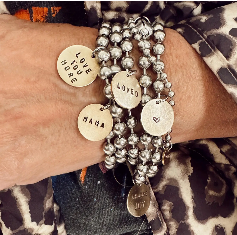 Stainless Steel & Brass Coin Bracelet