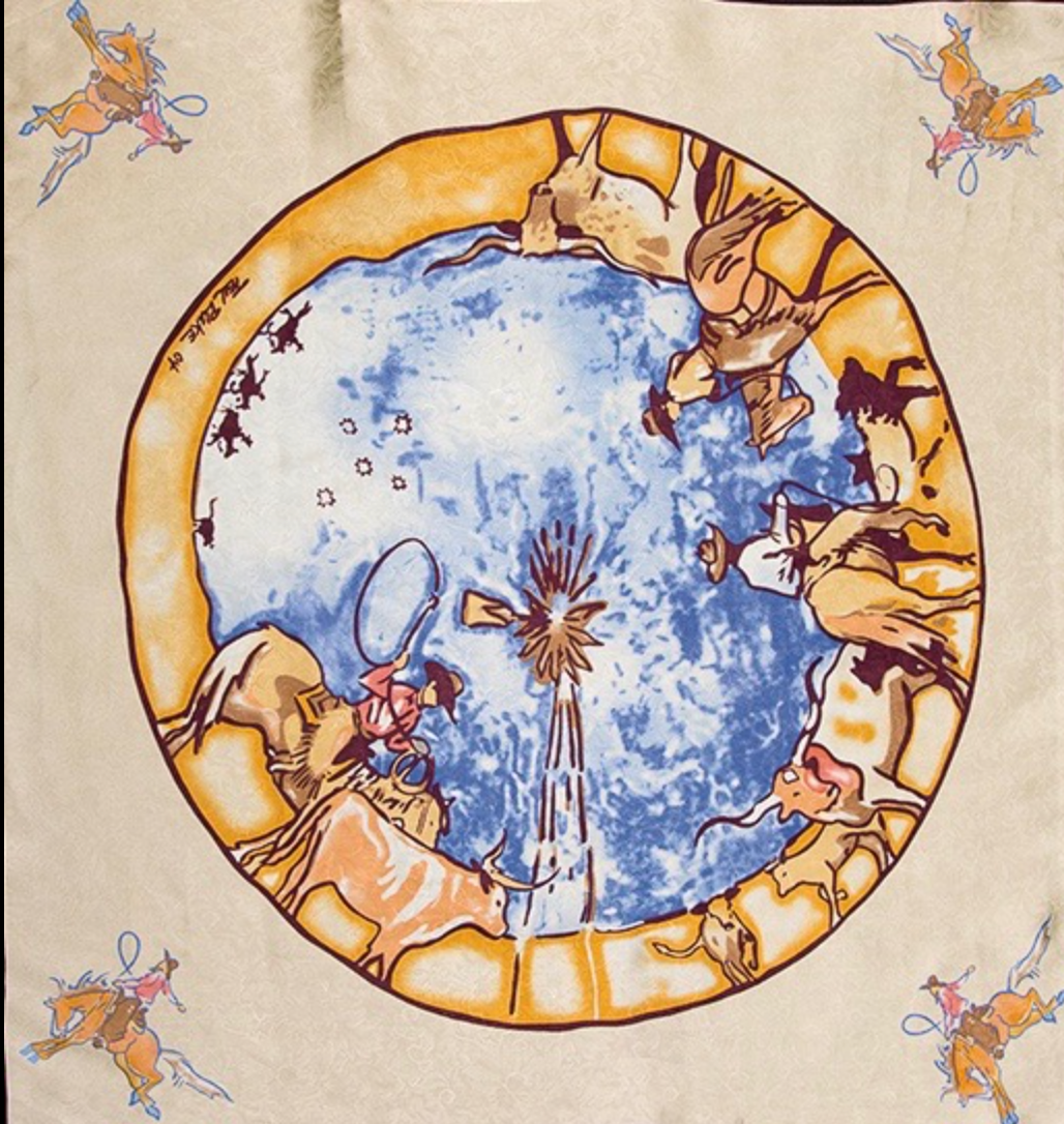 Wyoming Traders Windmill Limited Edition Silk Scarf SMALL