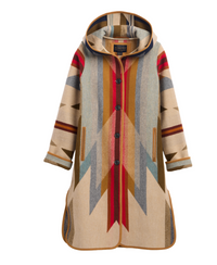 Pendleton Womens Hooded Jacquard Coat