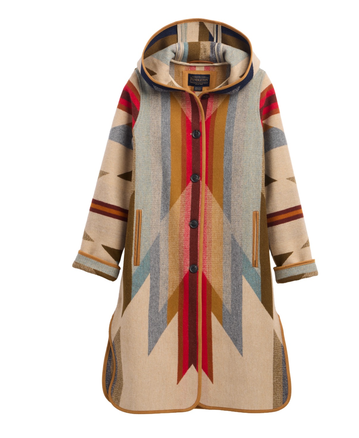 Pendleton Womens Hooded Jacquard Coat