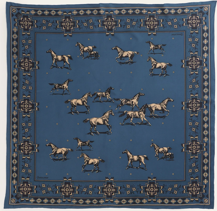 Pendleton Herd of Horses Silk Scarf