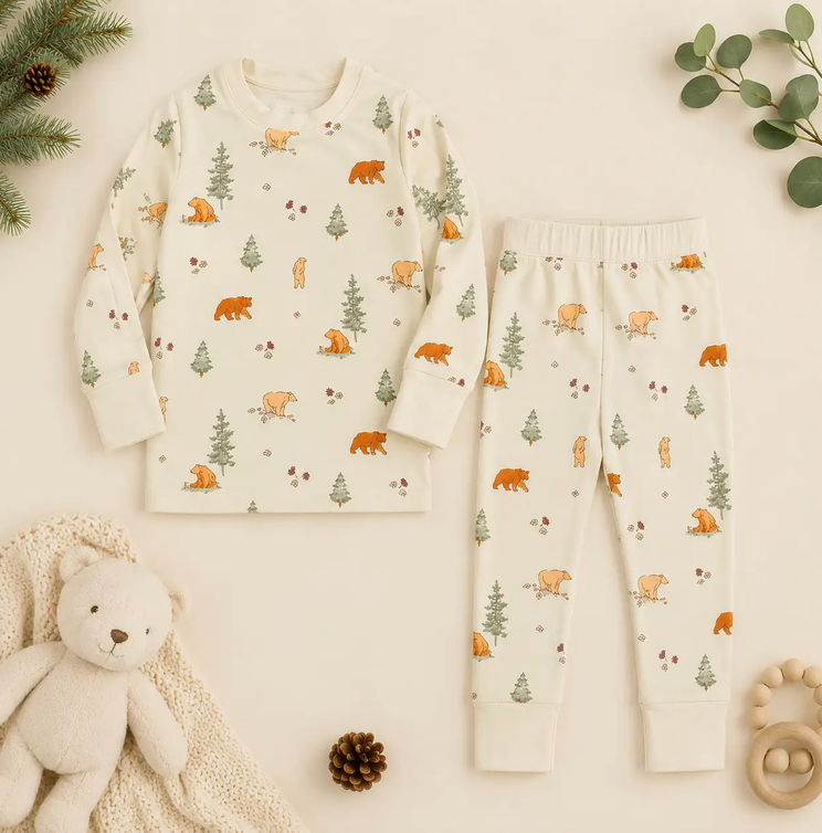 Spring Bear Bamboo Pajama