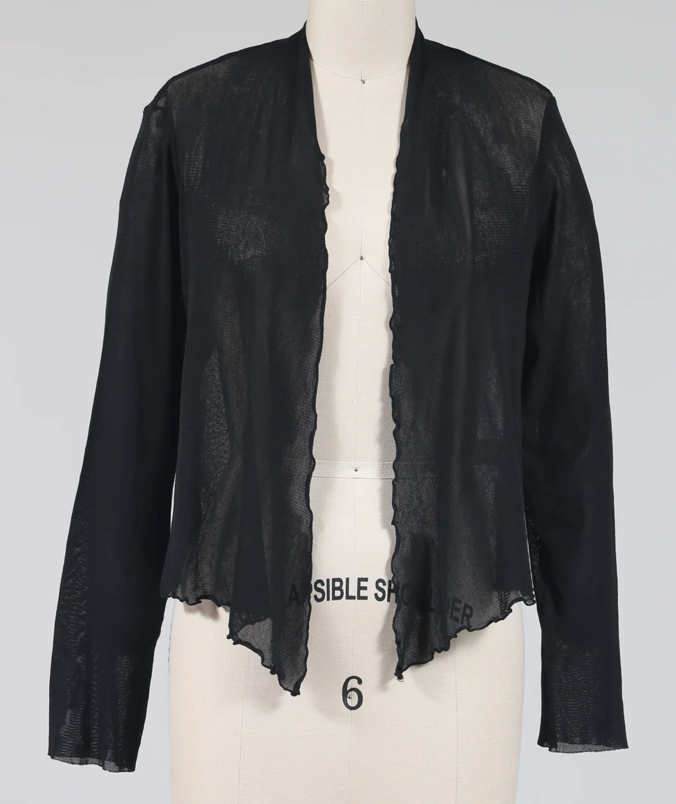 Cut Loose Womens Crop Tulle Cardigan