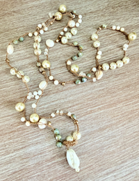 Twist Style Saltwater Mermaid Long Baroque Necklace